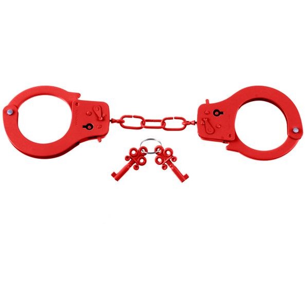 Metallicheskie krasnye naruchniki designer metal handcuffs 8351